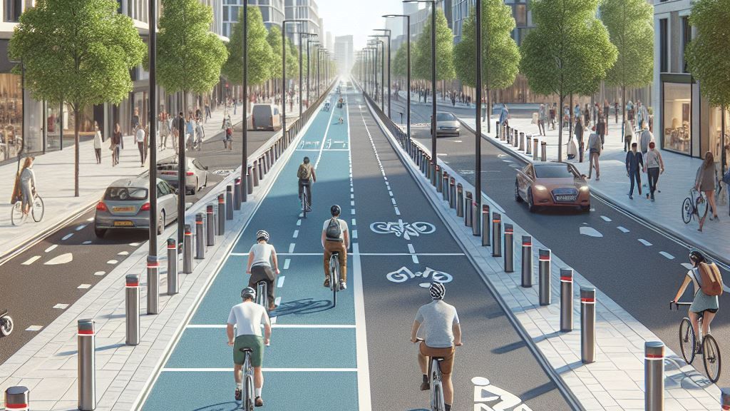 Eine sichere Fahrradstraße