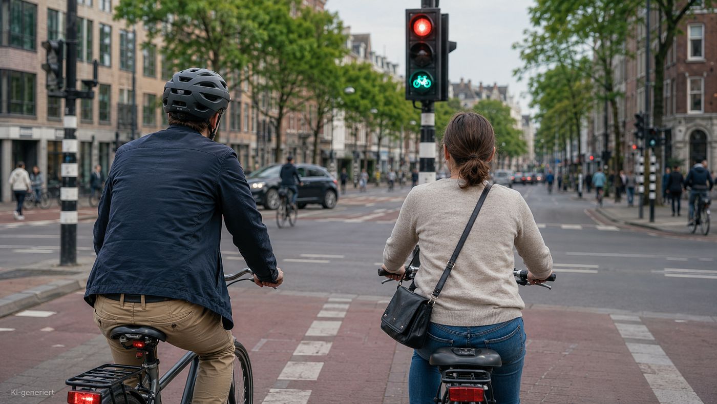 Kunststoffkiste mit ausgebauten E-Bike-Akkus in einem Betrieb; im Hintergrund sortiert ein Mitarbeiter mit Handschuhen weitere Akkus auf einem Tisch